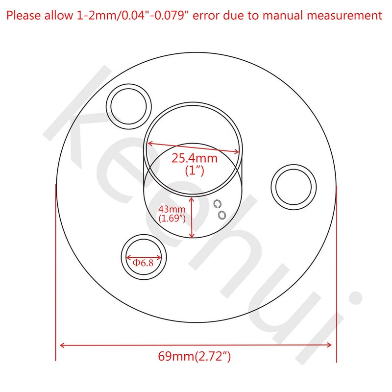 keehui Heavy Duty 316 Stainless Steel Marine Grade Casting Boat Hand Railing Fittings 1'' Round Base 90 Degree Tube Base - Image 2